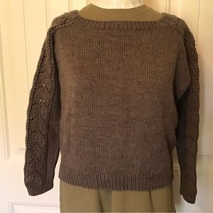 ***LAST CHANCE***Handcrafted Hand Knit Brown Sweater